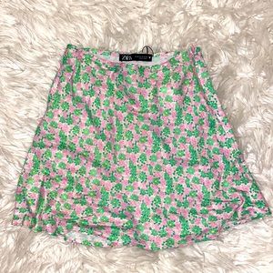 Zara silk blend skirt